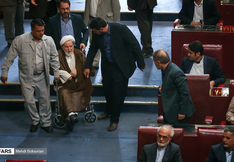 حضور محمد یزدی در مراسم سالروز تاسیس شورای نگهبان